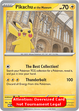 Pikachu at the Museum - MEP Black Star Promos (Oversized)