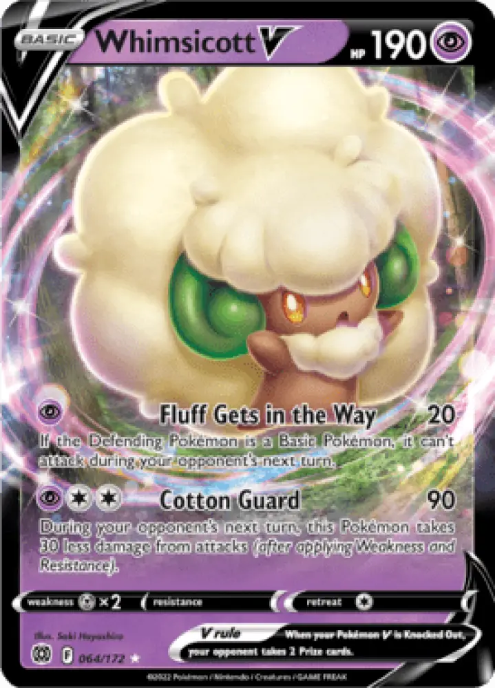 Brilliant Stars Whimsicott V 064/172 Englisch - Holo / Near Mint - Sammelkarten