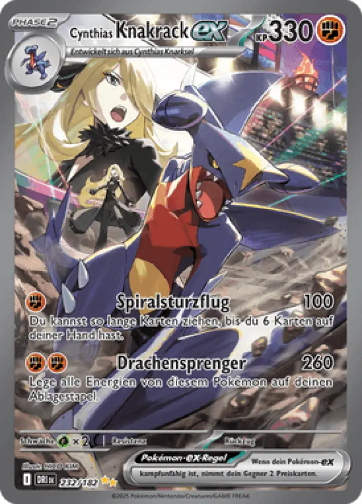 Ewige Rivalen Cynthias Knakrack-ex 232/182 Deutsch - Sammelkarten