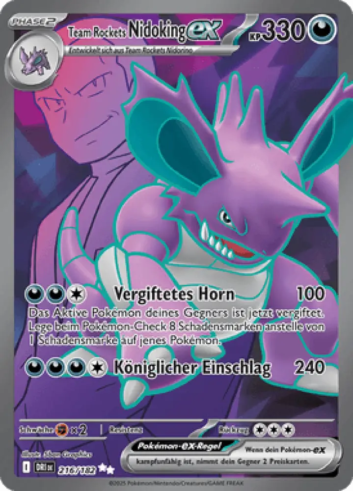 Ewige Rivalen Team Rockets Nidoking-ex 216/182 Deutsch - Sammelkarten