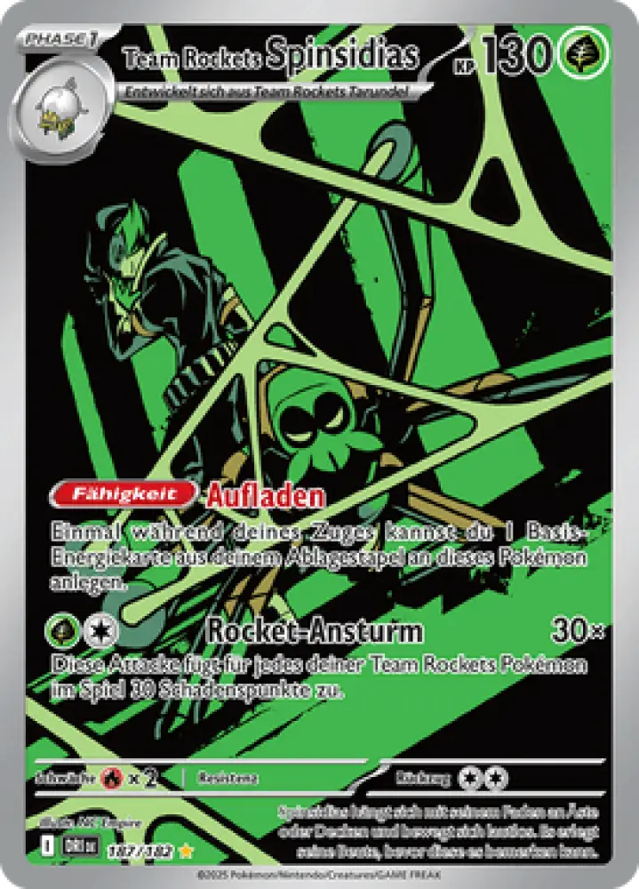 Ewige Rivalen Team Rockets Spinsidias 187/182 Deutsch - Sammelkarten