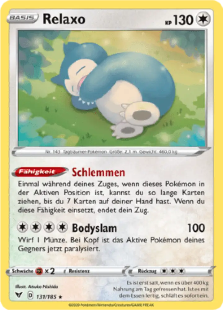 Farbenschock Relaxo 131/185 Deutsch - Holo-Stamp / Near Mint - Sammelkarten