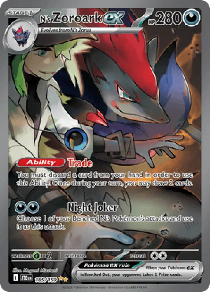 Journey Together N’s Zoroark ex 185/159 Englisch - Sammelkarten