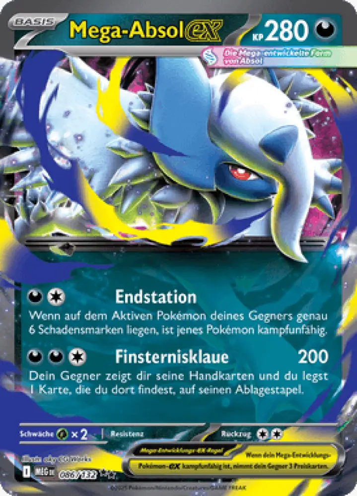 Mega-Entwicklung Mega-Absol-ex 086/132 Deutsch - Sammelkarten