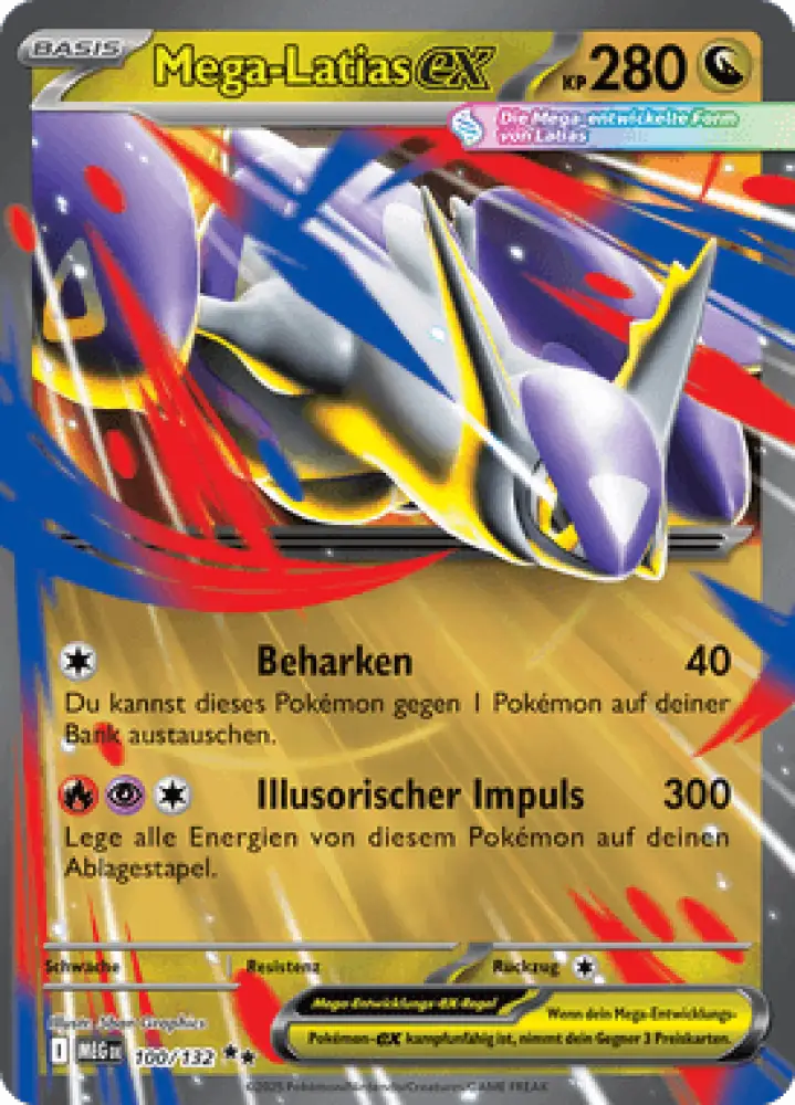 Mega-Entwicklung Mega-Latias-ex 100/132 Deutsch - Holo / Near Mint - Sammelkarten