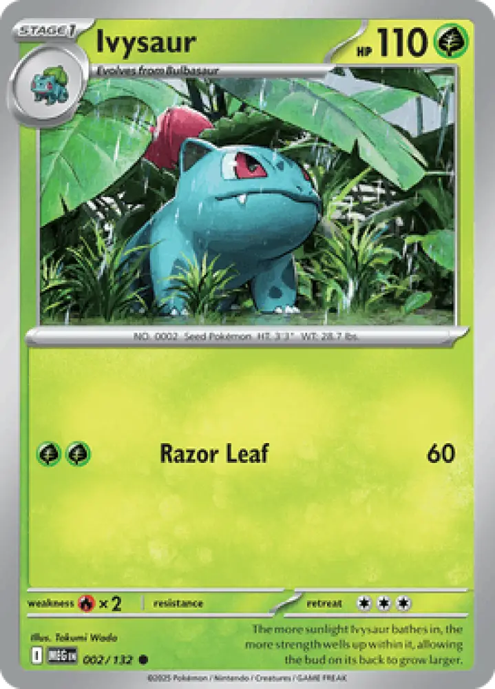Mega Evolution Ivysaur 002/132 Englisch - Sammelkarten