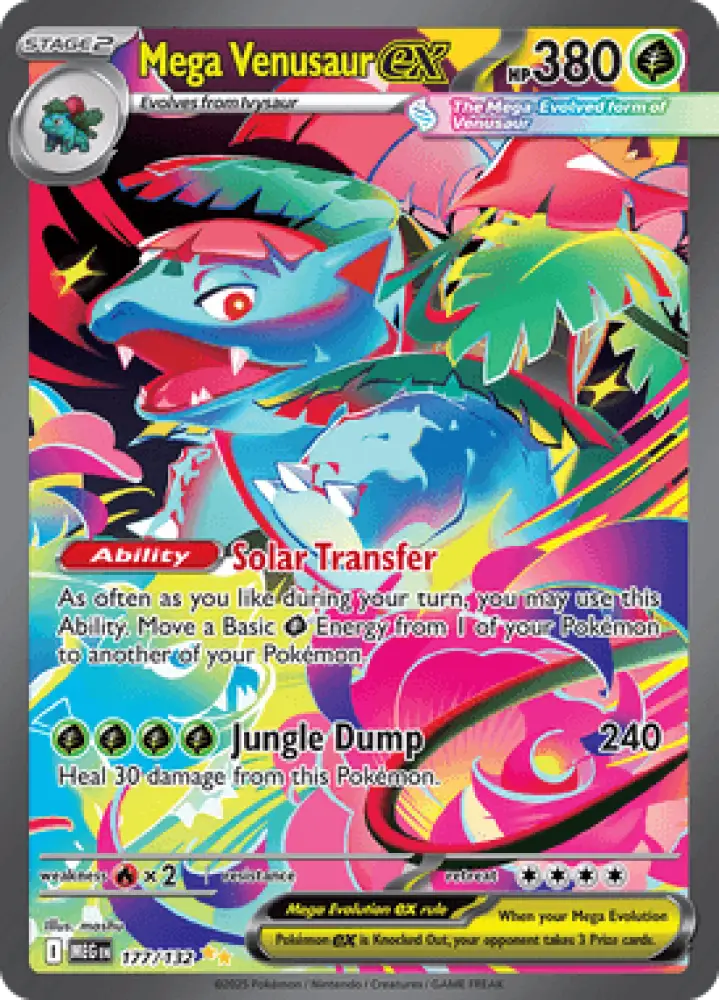 Mega Evolution Mega Venusaur ex 177/132 Englisch - Sammelkarten