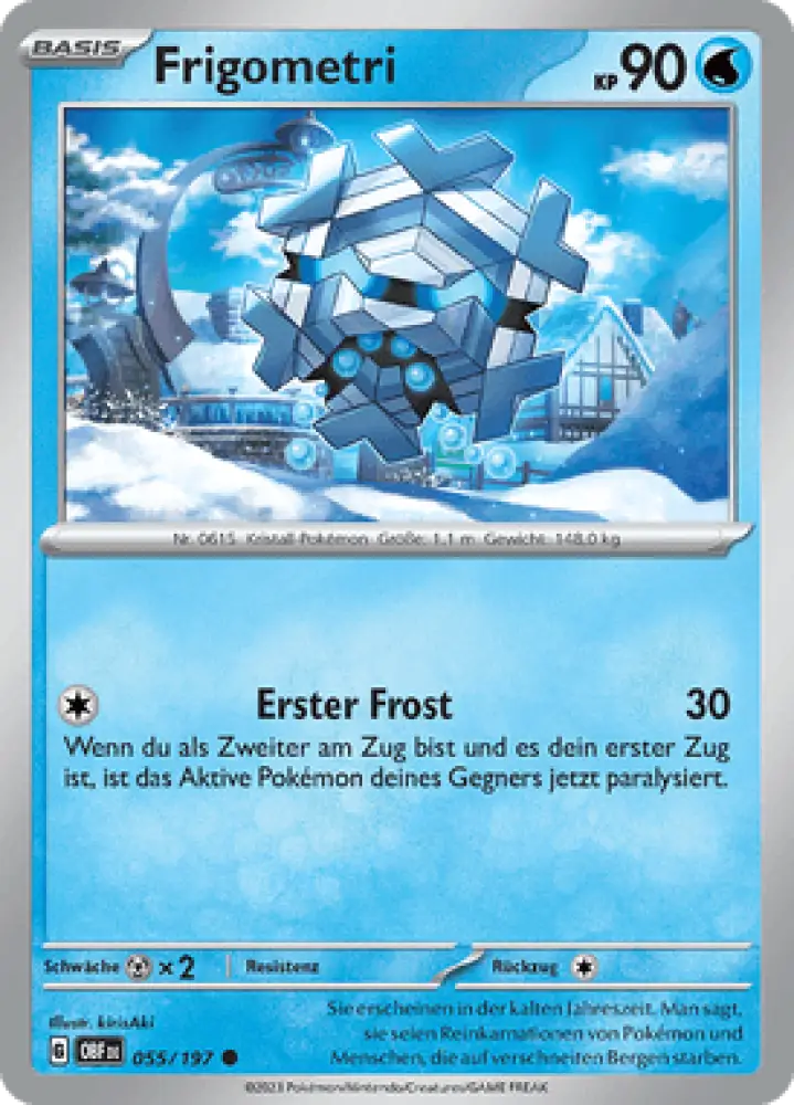 Obsidianflammen Frigometri 055/197 Deutsch - Sammelkarten