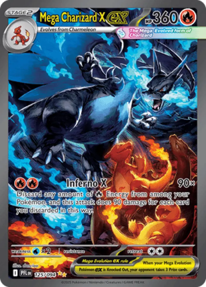 Phantasmal Flames Mega Charizard X ex 125/094 Englisch - Sammelkarten