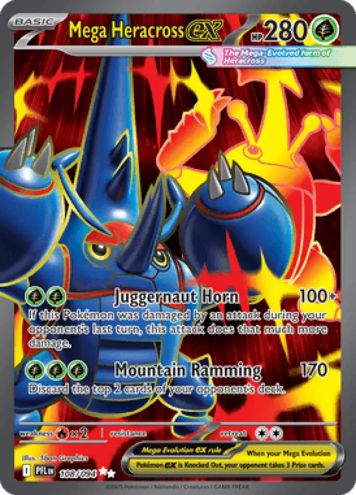 Phantasmal Flames Mega Heracross ex 108/094 Englisch - Sammelkarten