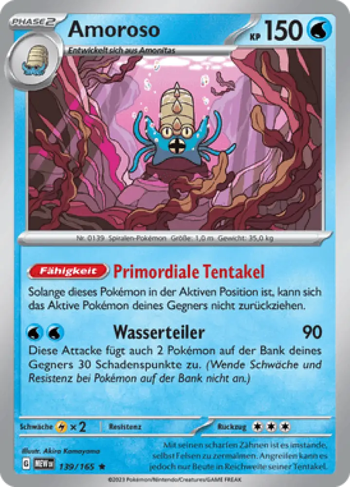 Pokemon 151 Amoroso 139/165 Deutsch - Holo / Near Mint - Sammelkarten