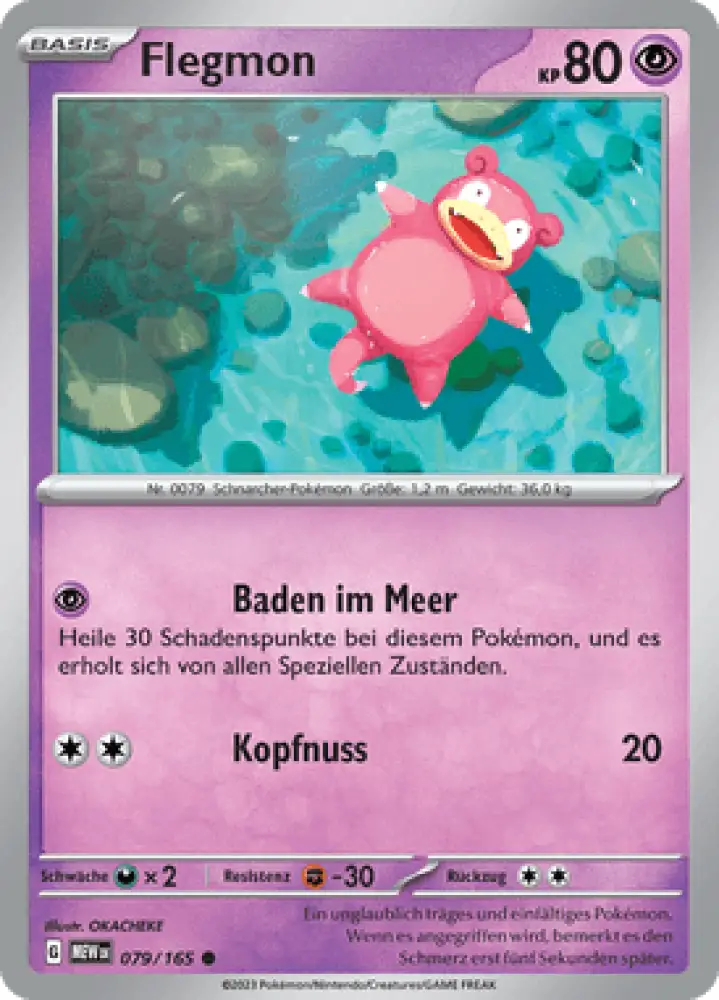 Pokemon 151 Flegmon 079/165 Deutsch - Sammelkarten