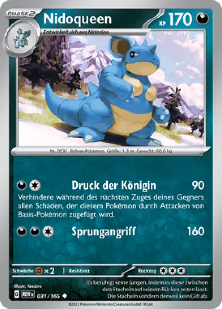 Pokemon 151 Nidoqueen 031/165 Deutsch - Sammelkarten