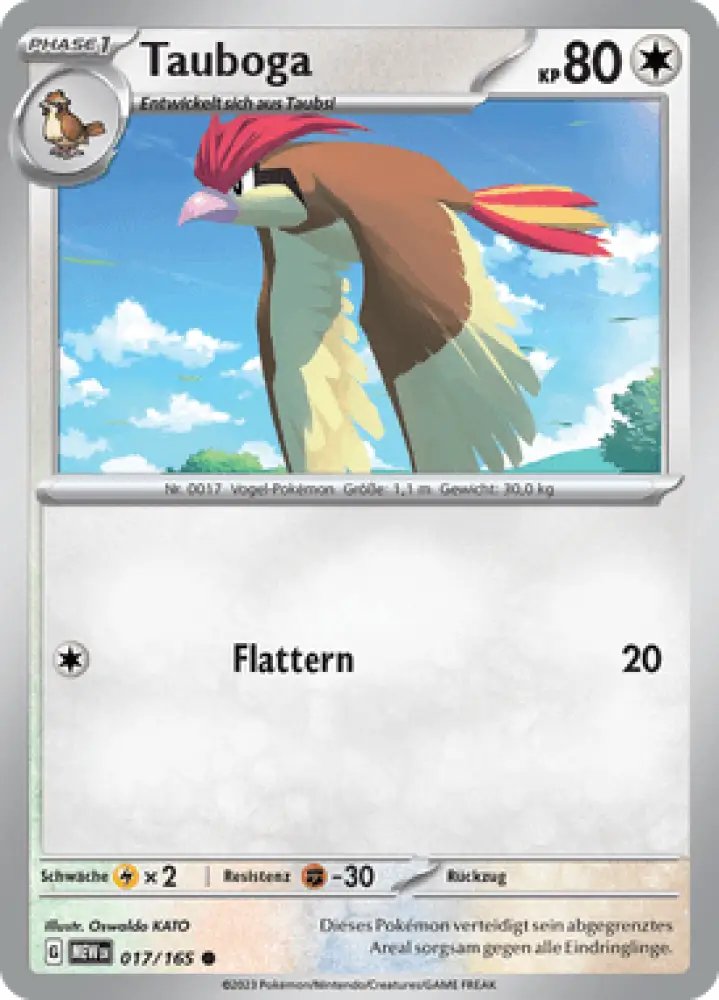 Pokemon 151 Tauboga 017/165 Deutsch - Sammelkarten