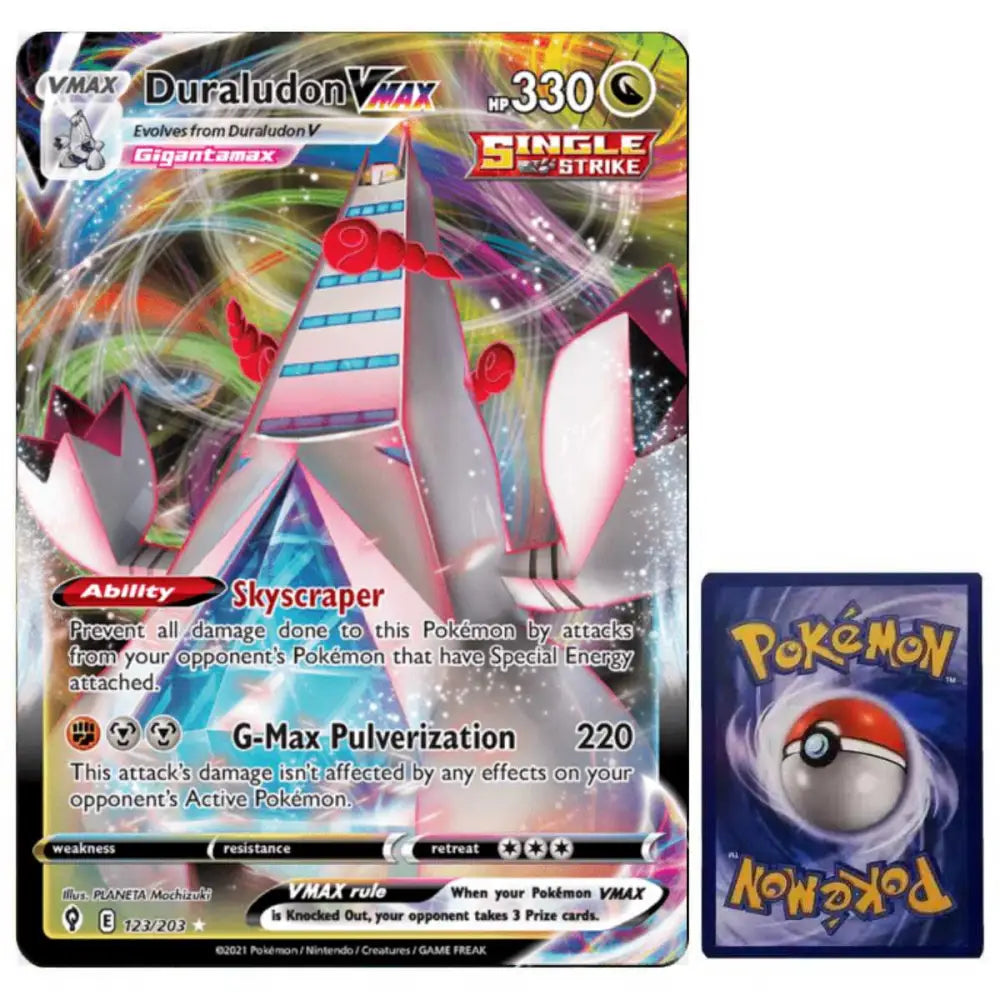 Pokemon Karte Duraludon VMAX 123/203 Jumbo Oversized Evolving Skies Englisch