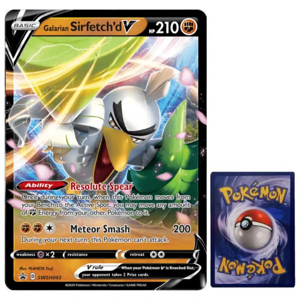Pokemon Karte Sirfetch’d V SWSH043 Jumbo Oversized Promo Englisch - Sammelkarten