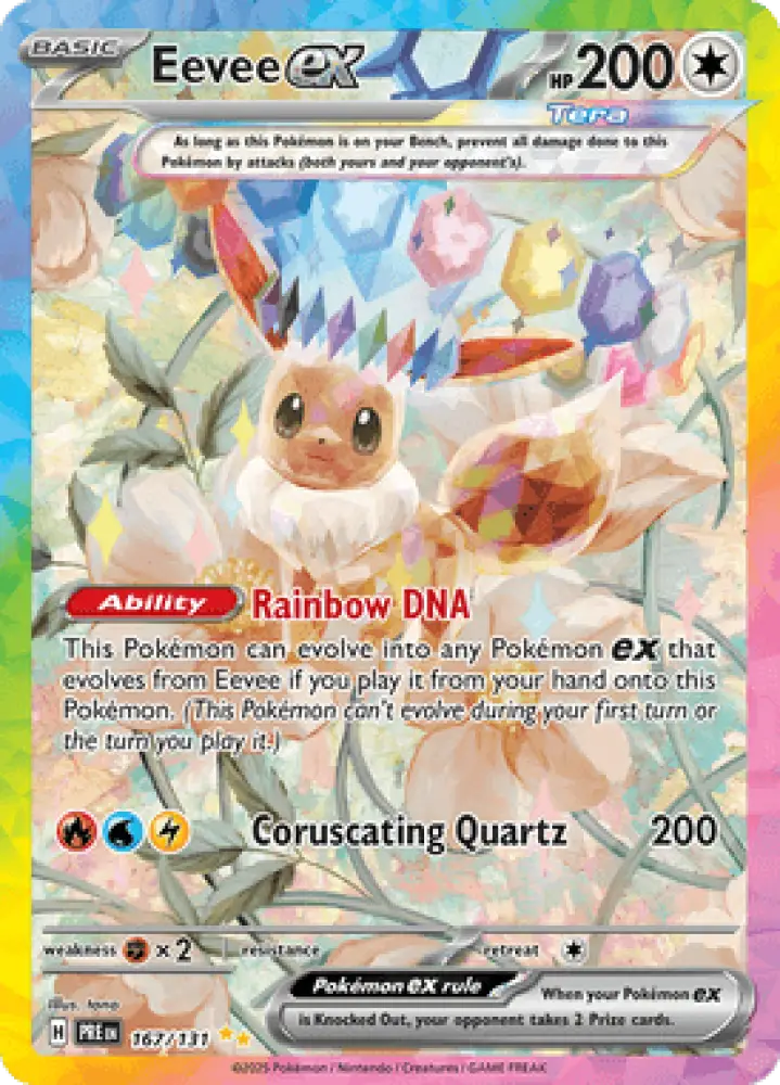 Prismatic Evolutions Eevee ex 167/131 Englisch - Sammelkarten