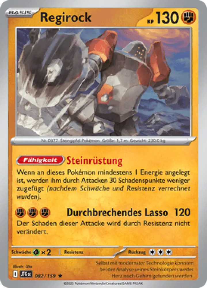Reisegefährten Regirock 082/159 Deutsch - Sammelkarten