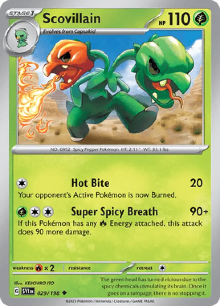 Scarlet & Violet Scovillain 029/198 Englisch - Sammelkarten