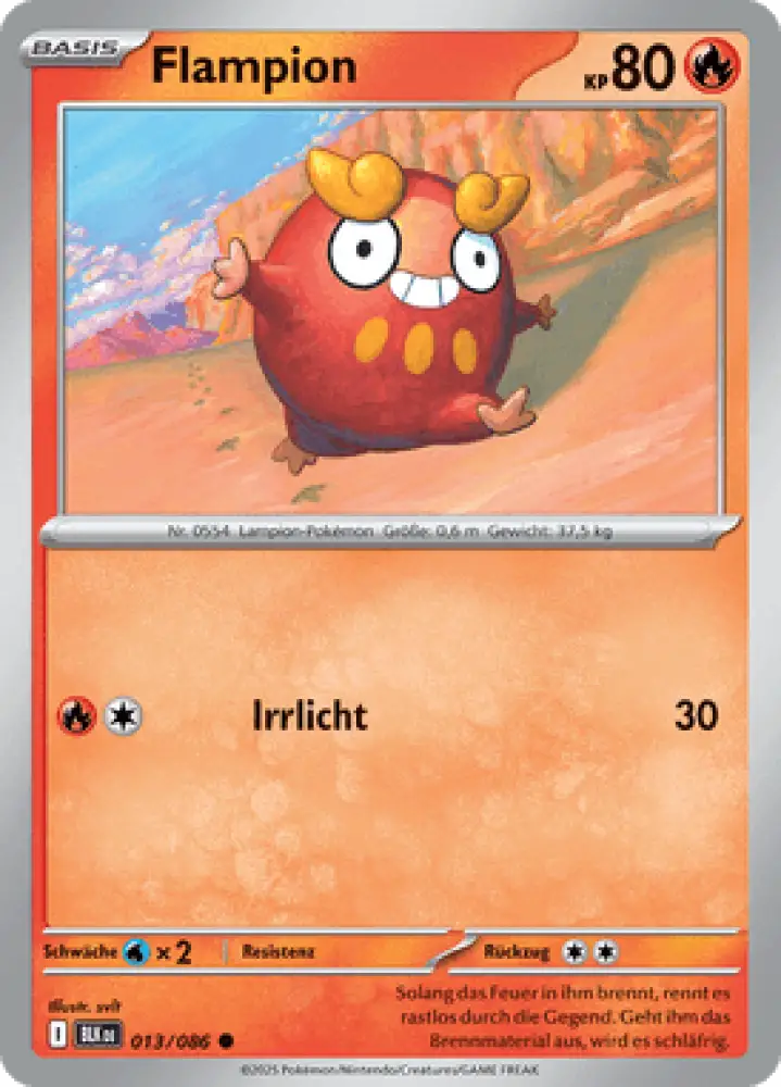 Schwarze Blitze Flampion 013/086 Deutsch - Sammelkarten