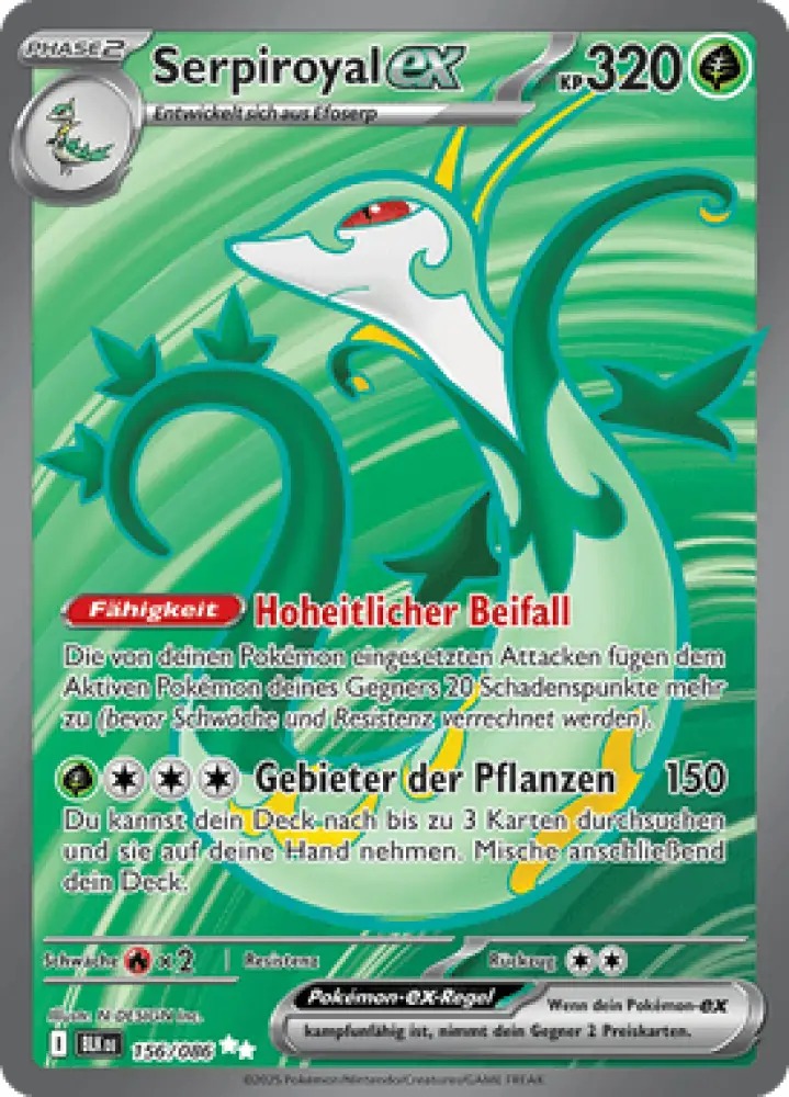 Schwarze Blitze Serpiroyal-ex 156/086 Deutsch - Holo / Near Mint - Sammelkarten
