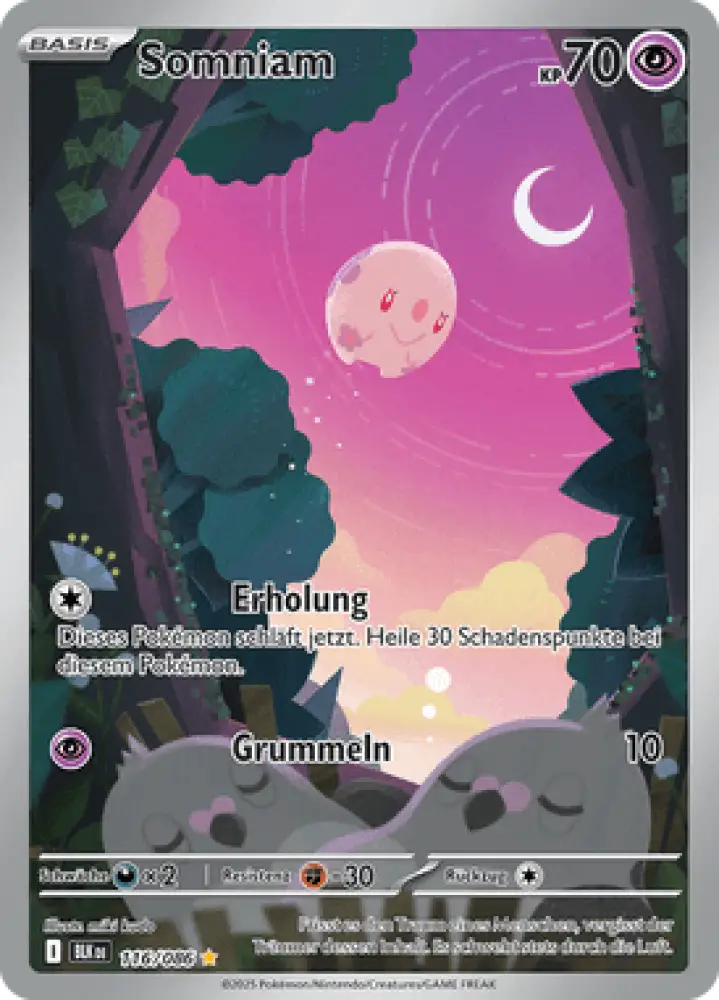 Schwarze Blitze Somniam 116/086 Deutsch - Holo / Near Mint - Sammelkarten