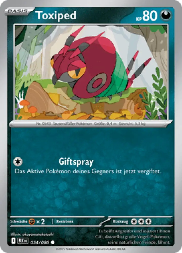 Schwarze Blitze Toxiped 054/086 Deutsch - Sammelkarten