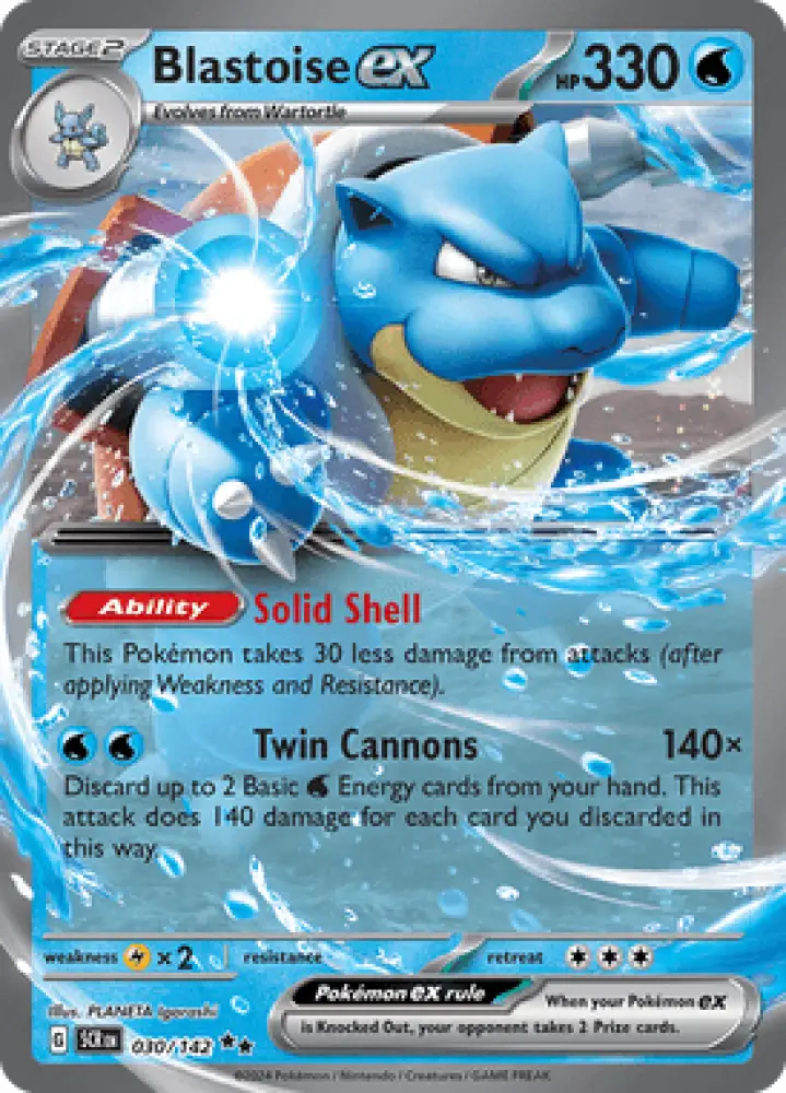 Stellar Crown Blastoise ex 030/142 Englisch - Sammelkarten
