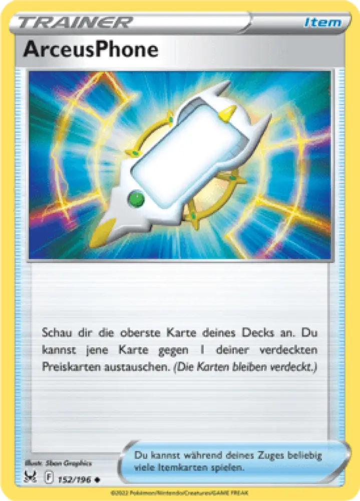 Verlorener Ursprung ArceusPhone 152/196 Deutsch - Sammelkarten