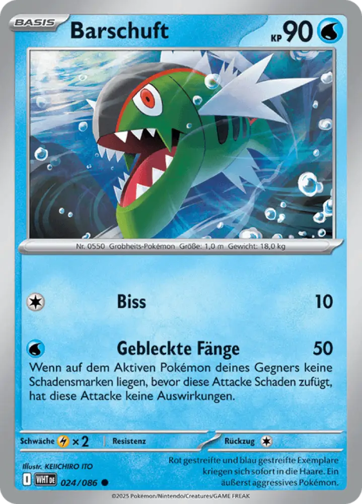 Weiße Flammen Barschuft 024/086 Deutsch - Reverse / Near Mint - Sammelkarten