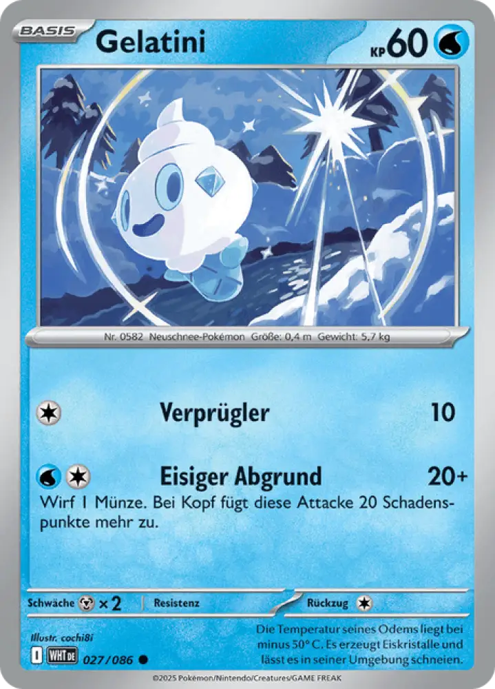 Weiße Flammen Gelatini 027/086 Deutsch - Pokeball R-Holo / Near Mint - Sammelkarten