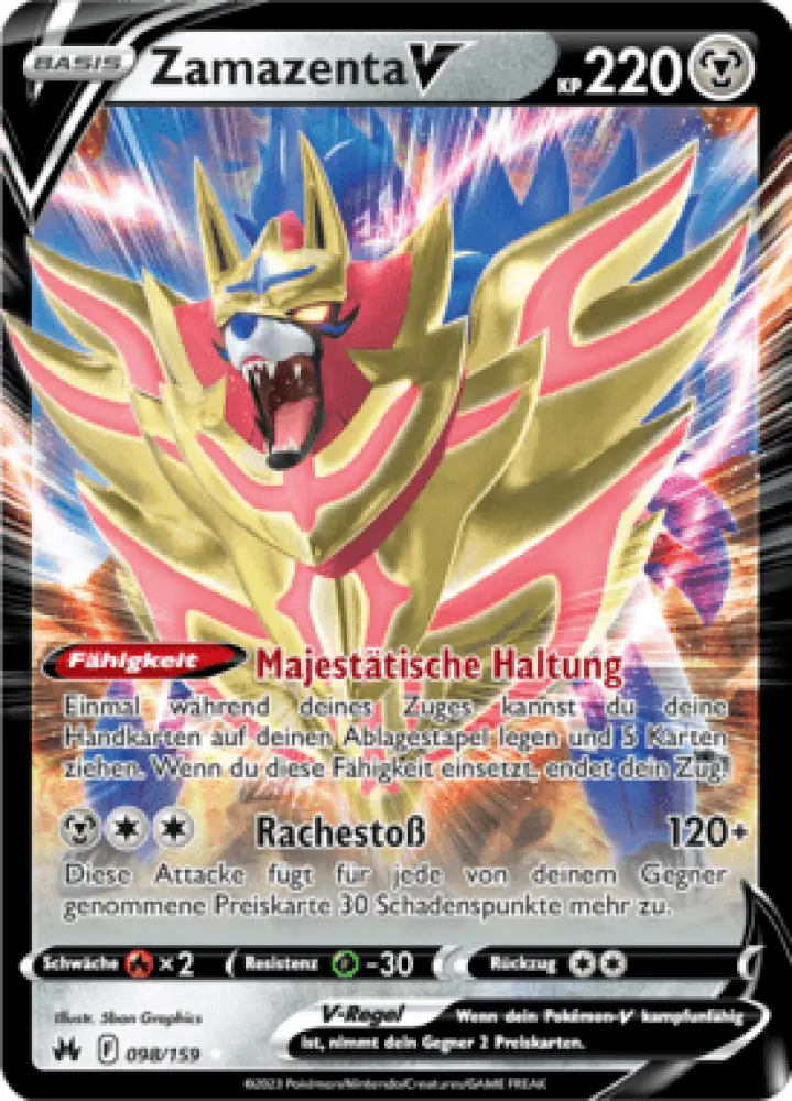 Zenit der Könige Zamazenta V 098/159 Deutsch - Sammelkarten