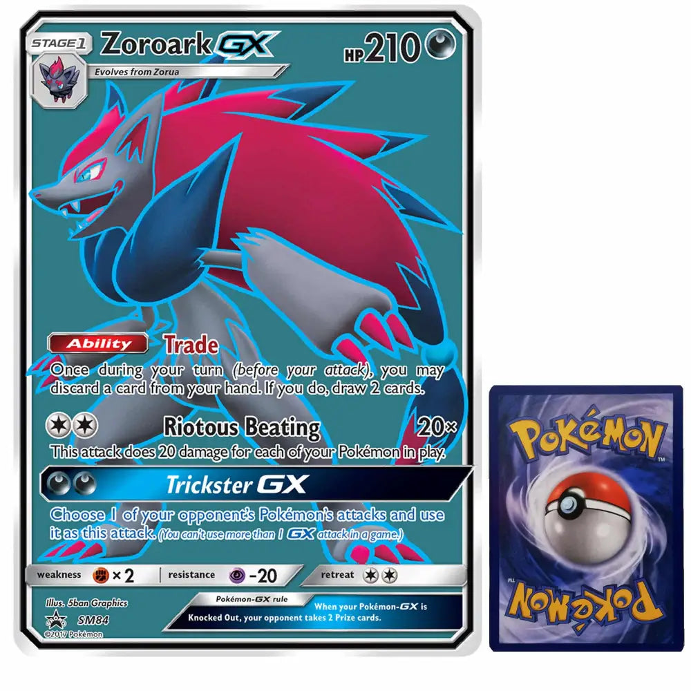 Zoroark-GX XXL Pokemon Karte SM84 Englisch