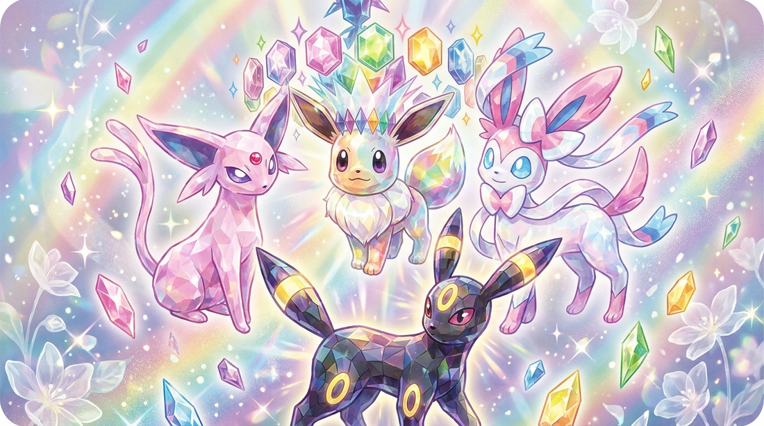Prismatic Evolutions – Eeveelutions als Kristall-Pokémon mit Regenbogenlicht und Edelsteinen