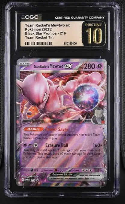 Team Rocket’s Mewtwo ex - SV Black Star Promos (Promo) [SVP-216] - English / Mint / CGC 10.0 Pristine - Pokémon Single