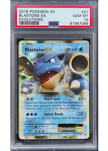 2016 Pokémon Blastoise EX Evolutions #21 PSA 10 Englisch - Sammelkarten