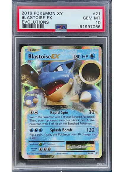 2016 Pokémon Blastoise EX Evolutions #21 PSA 10 Englisch - Sammelkarten