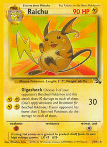 Raichu - Fossil (Rare) [FO-29]