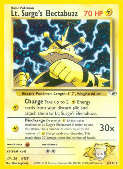 Lt. Surge's Electabuzz - Gym Heroes (Holo Rare) [GH-6]