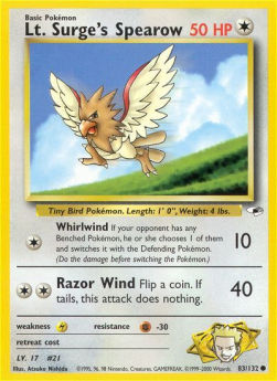 Lt. Surge's Spearow - Gym Heroes (Common) [GH-83]