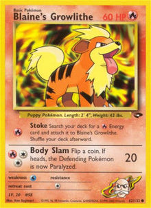Blaine's Growlithe - Gym Challenge (Common) [GC-62]