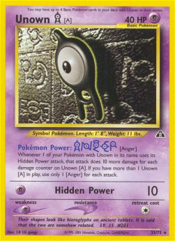 Unown - Neo Discovery (Rare) [NDI-33]