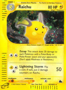 Raichu - Skyridge (Holo Rare) [SK-H25]