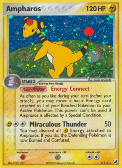 Ampharos - EX Unseen Forces (Holo Rare) [UF-1]