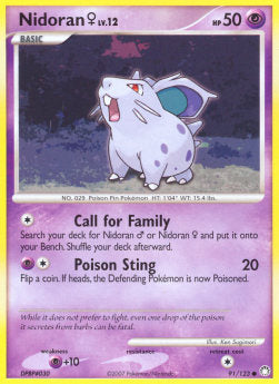 Nidoran  Lv.12 - Mysterious Treasures (Common) [MT-91]