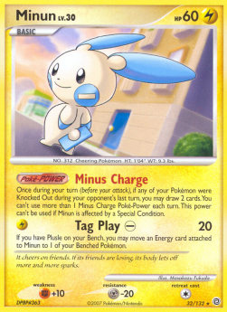Minun Lv.30 - Secret Wonders (Rare) [SW-32]