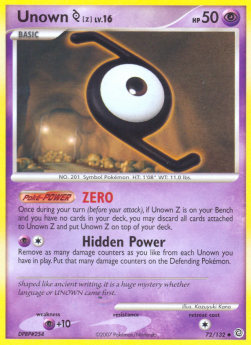 Unown  Lv.16 - Secret Wonders (Uncommon) [SW-72]