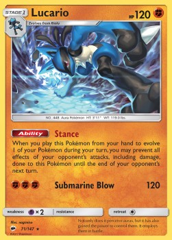Lucario - Burning Shadows (Holo Rare) [BUS-71]