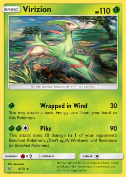 Virizion - Shining Legends (Holo Rare) [SLG-8]