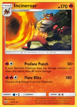 Incineroar - Shining Legends (Uncommon) [SLG-17]